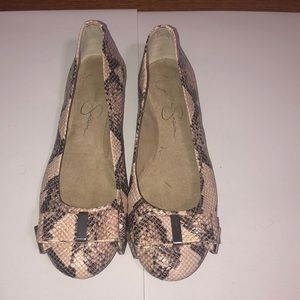 Jessica Simpson snake skin flats size 7